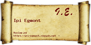 Ipi Egmont névjegykártya